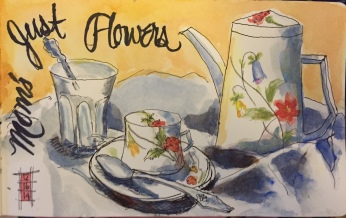 Just Flowers Watercolor 5x8 $125
