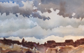 Storm Coming Watercolor 7.5x11" $200
